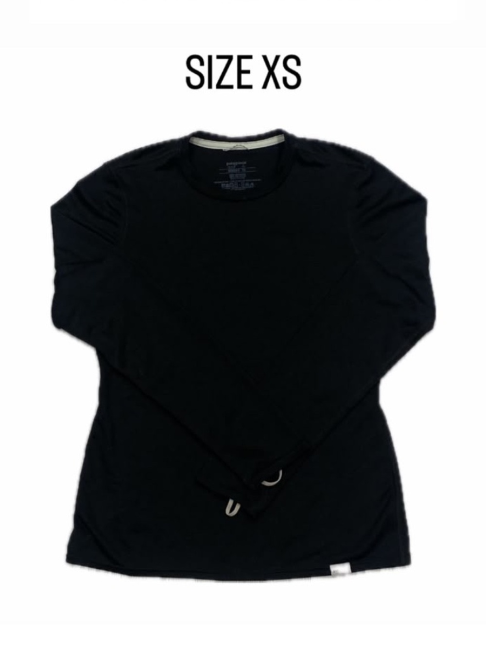 Patagonia Capilene 3 Midweight Crew Neck Long Sleeve Top Black Women's XS - Picture 1 of 8